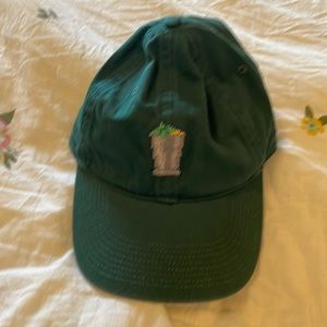 Green baseball cap!